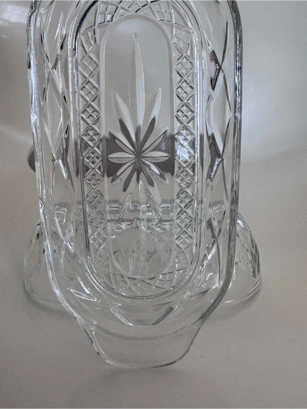 Cristal D'Arques Butter Dish Cottagecore Grandmillennial French Country Glass
